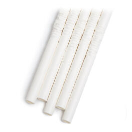 Fehér papír szívószál készlet (150 db)