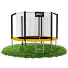 GardenLine Kerti trambulin védőhálóval és létrával - Sárga - 244 cm
