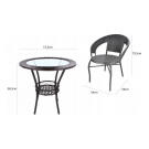GardenLine kerti bútor szett - Asztal + 2 db szék