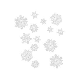 Karácsonyi ablakdekor szett jégkristály - papír, fehér
