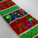 Karácsonyi sál - 100 cm - LED-es, elemes - Zöld