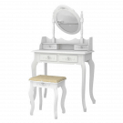 Tükrös fésülködőasztal székkel